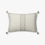 Loloi PLL0113 Sage / Ivory Pillow White Cliff Studio Throw Pillows