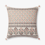 Loloi PLL0115 Pink / Multi Pillow White Cliff Studio Throw Pillows