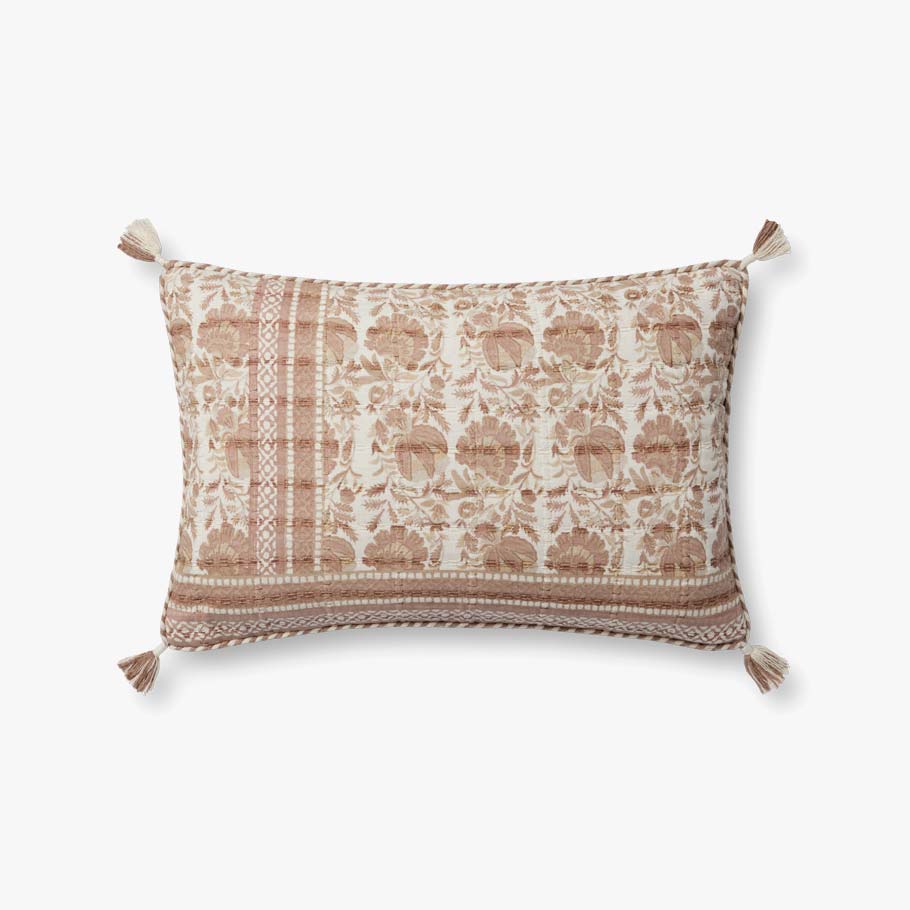 Loloi PLL0117 Blush / Ivory Pillow White Cliff Studio Throw Pillows