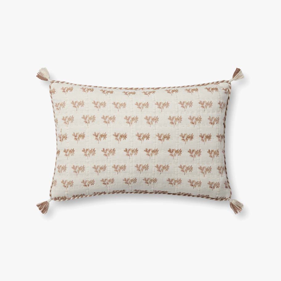 Loloi PLL0117 Blush / Ivory Pillow White Cliff Studio Throw Pillows