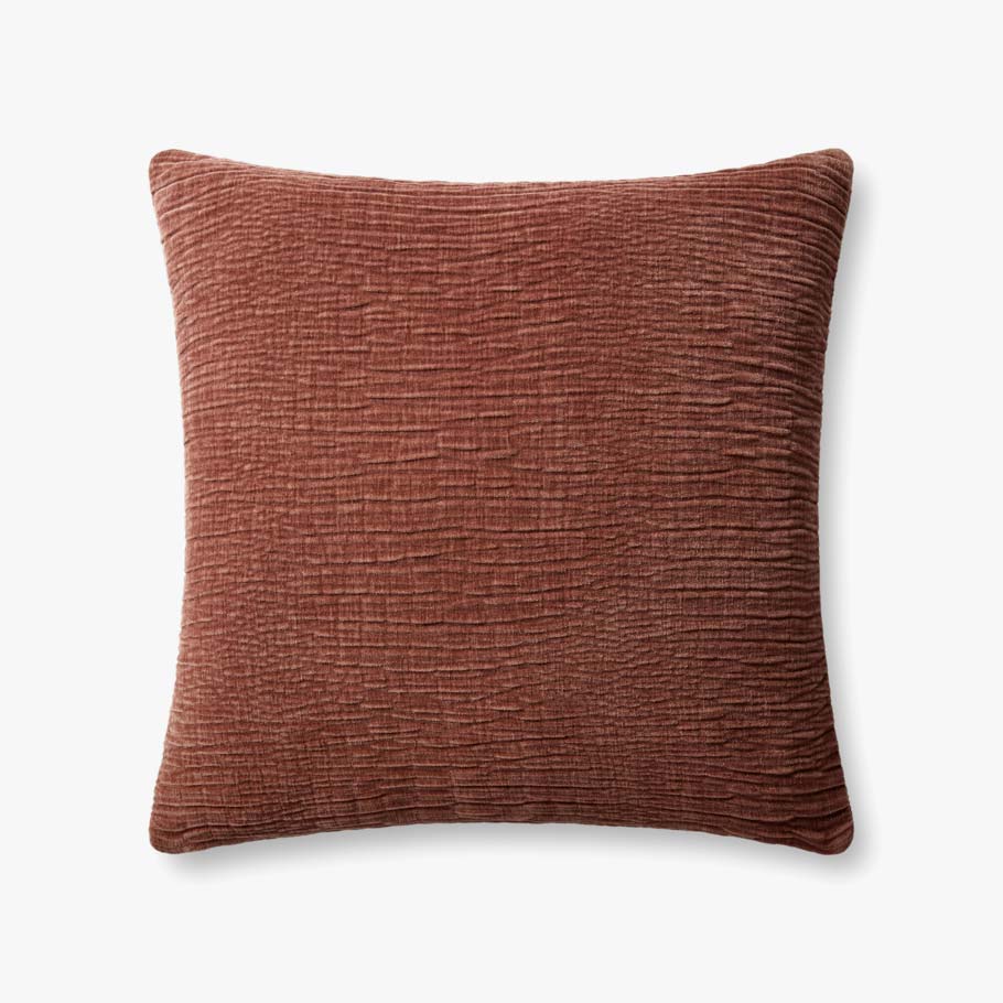 Loloi PLL0097 Copper Pillow White Cliff Studio Throw Pillows
