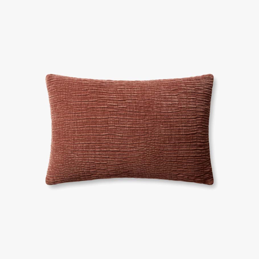 Loloi PLL0097 Copper Pillow White Cliff Studio Throw Pillows