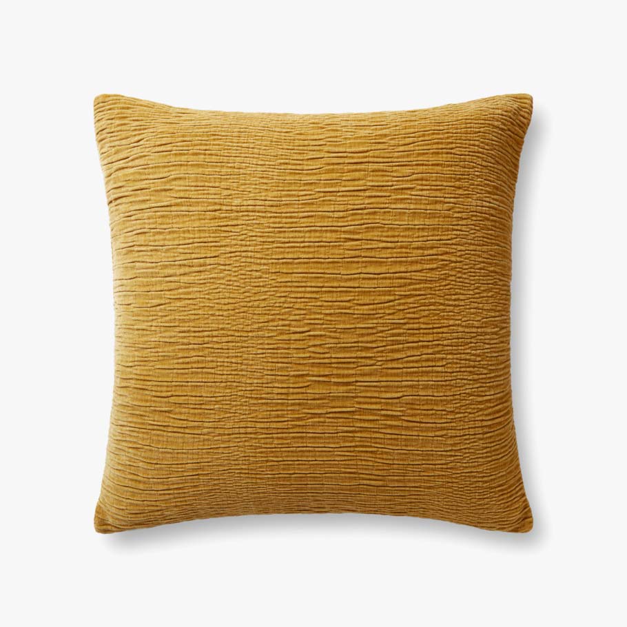 Loloi PLL0097 Gold Pillow White Cliff Studio Throw Pillows