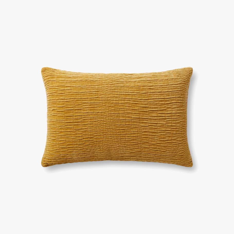 Loloi PLL0097 Gold Pillow White Cliff Studio Throw Pillows