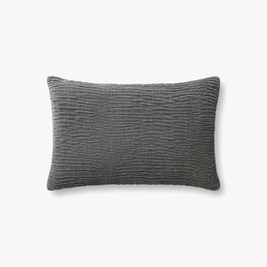 Loloi PLL0097 Grey Pillow White Cliff Studio Throw Pillows