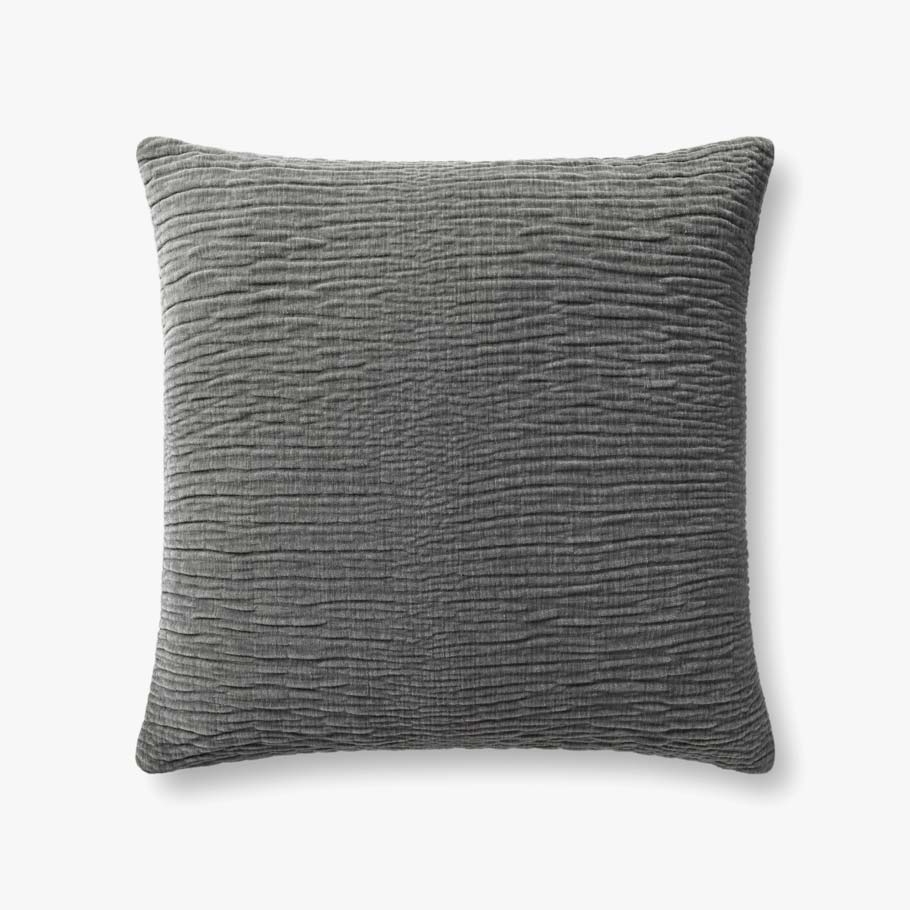 Loloi PLL0097 Grey Pillow White Cliff Studio Throw Pillows