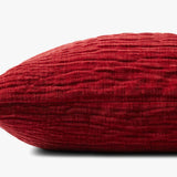 Loloi PLL0097 Red Pillow White Cliff Studio Throw Pillows