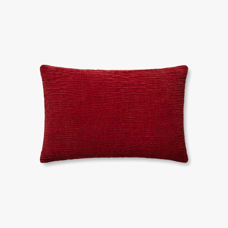 Loloi PLL0097 Red Pillow White Cliff Studio Throw Pillows