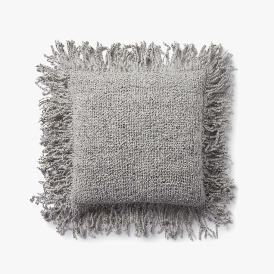 Loloi PLL0033 Lt Grey Pillow White Cliff Studio Throw Pillows