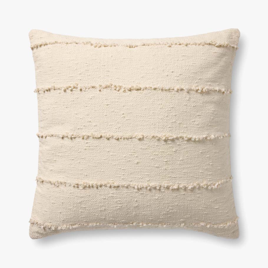 Loloi Pll0191 Ivory Pillow White Cliff Studio Throw Pillows