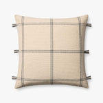 Amber Lewis x Loloi Lainey Natural / Blue Pillow White Cliff Studio Throw Pillows