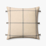 Amber Lewis x Loloi Lainey Natural / Blue Pillow White Cliff Studio Throw Pillows