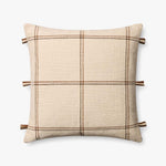 Amber Lewis x Loloi Lainey Natural / Brown Pillow White Cliff Studio Throw Pillows