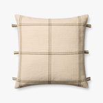 Amber Lewis x Loloi Lainey Natural / Olive Pillow White Cliff Studio Throw Pillows