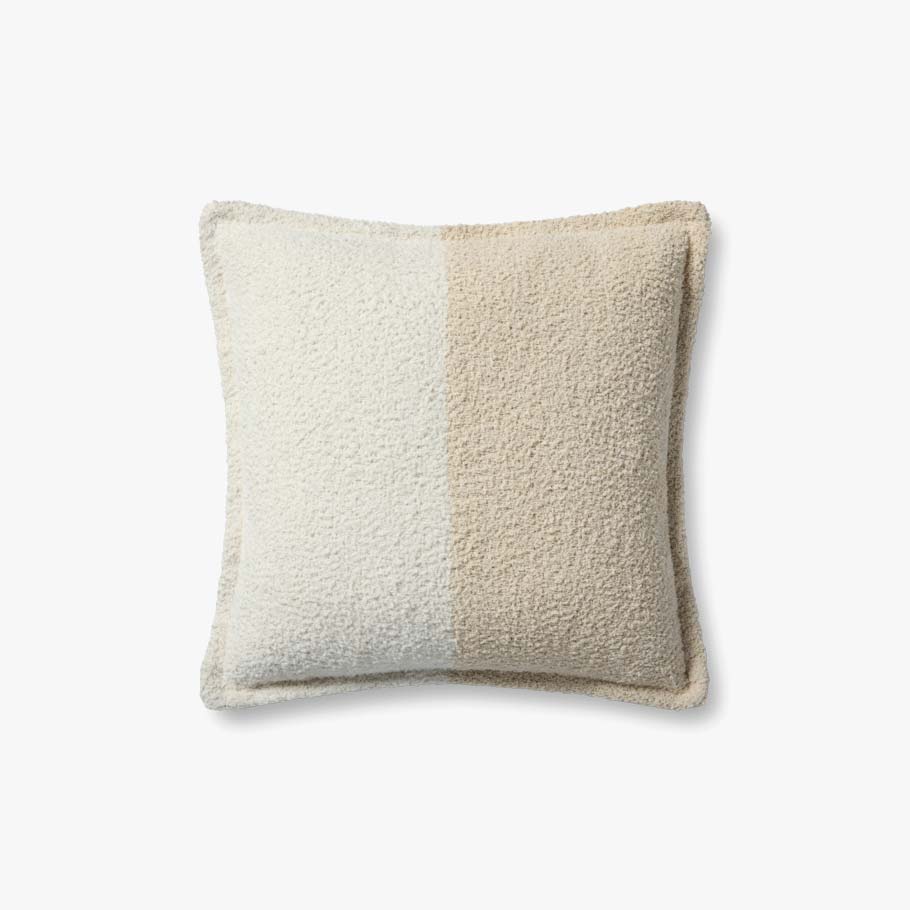 Brigette Romanek x Loloi NOT NAMED Brigette Romanek PBR0013 Ivory / Natural Pillow White Cliff Studio Throw Pillows