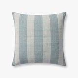 Chris Loves Julia x Loloi Auggie Blue / White Pillow White Cliff Studio Throw Pillows