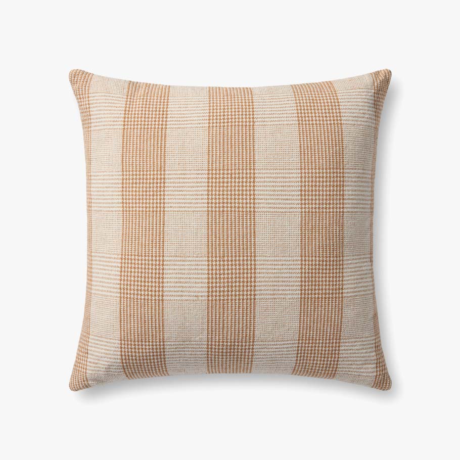 Chris Loves Julia x Loloi Auggie Orange / White Pillow White Cliff Studio Throw Pillows