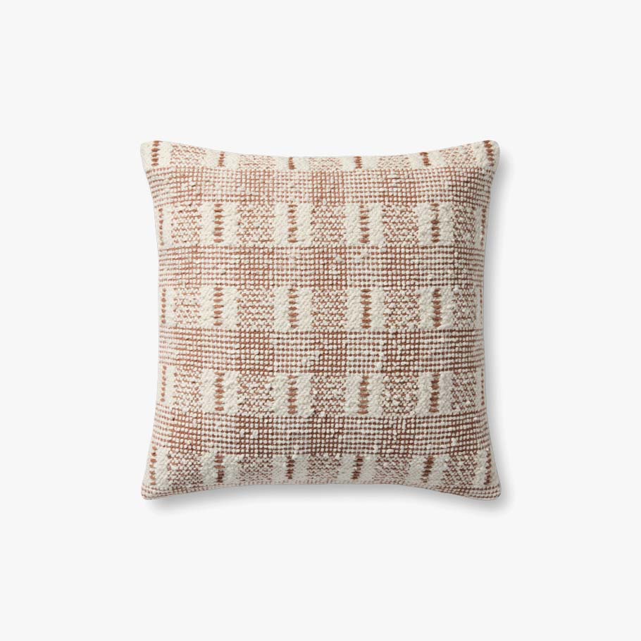 Loloi NOT NAMED Ivory / Rust Pillow White Cliff Studio Throw Pillows