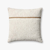 Loloi Pll0192 Ivory / Rustic Brown Pillow White Cliff Studio Throw Pillows