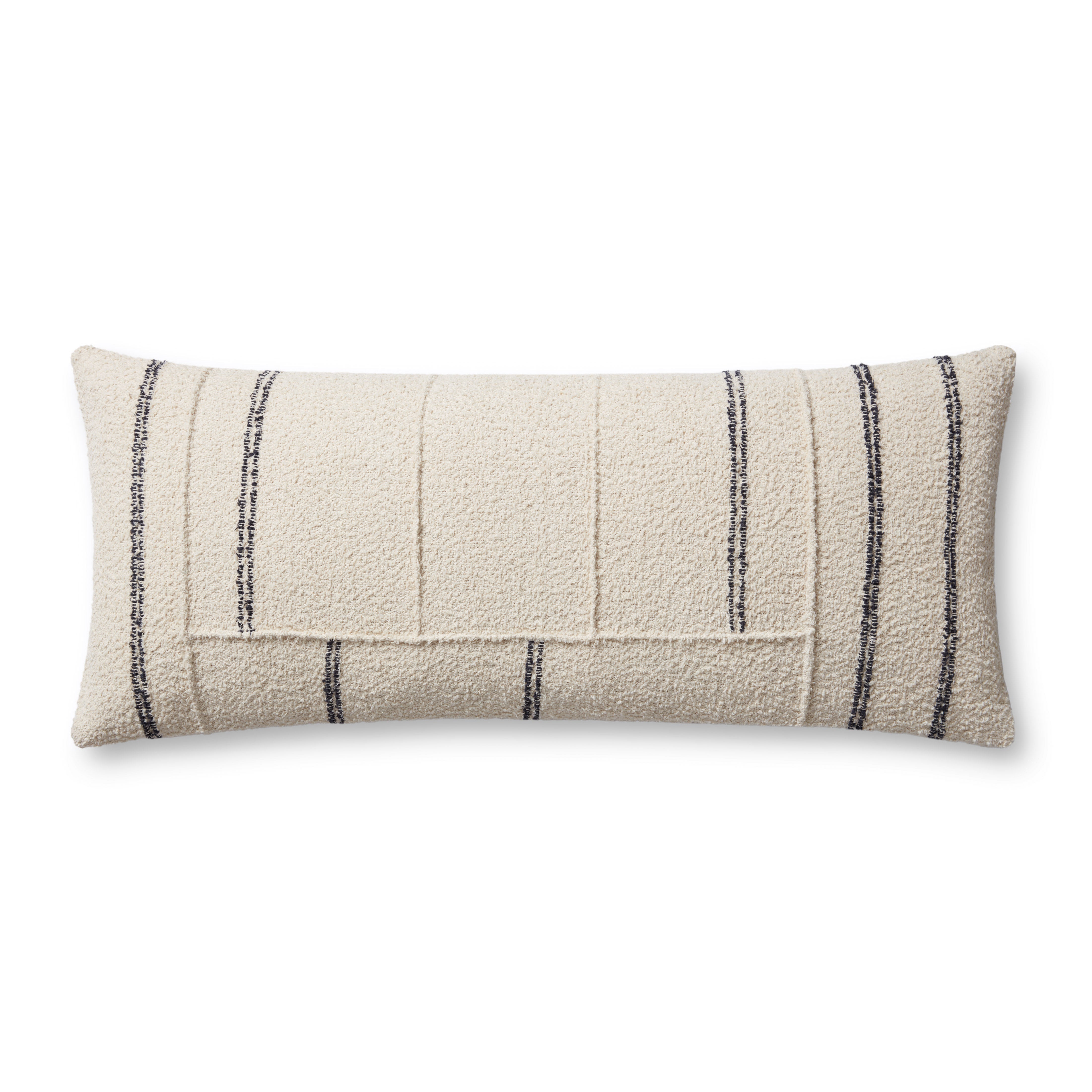 Magnolia Home by Joanna Gaines x Loloi Susanna Ivory / Charcoal Pillow