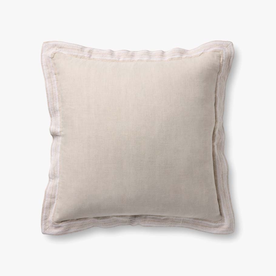 Loloi PLL0200 Natural Pillow White Cliff Studio Throw Pillows