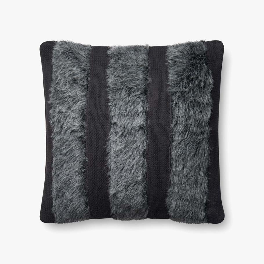 Loloi P0519 Grey Pillow White Cliff Studio Throw Pillows
