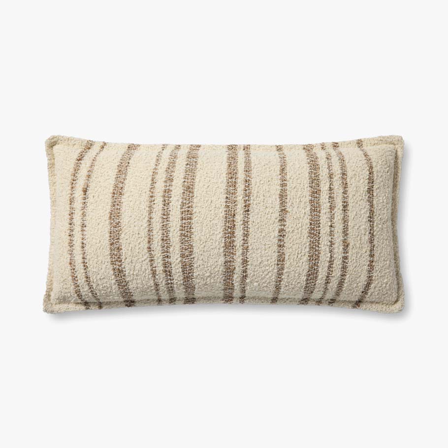 Brigette Romanek x Loloi NOT NAMED Brigette Romanek PBR0011 Natural / Tan Pillow White Cliff Studio Throw Pillows
