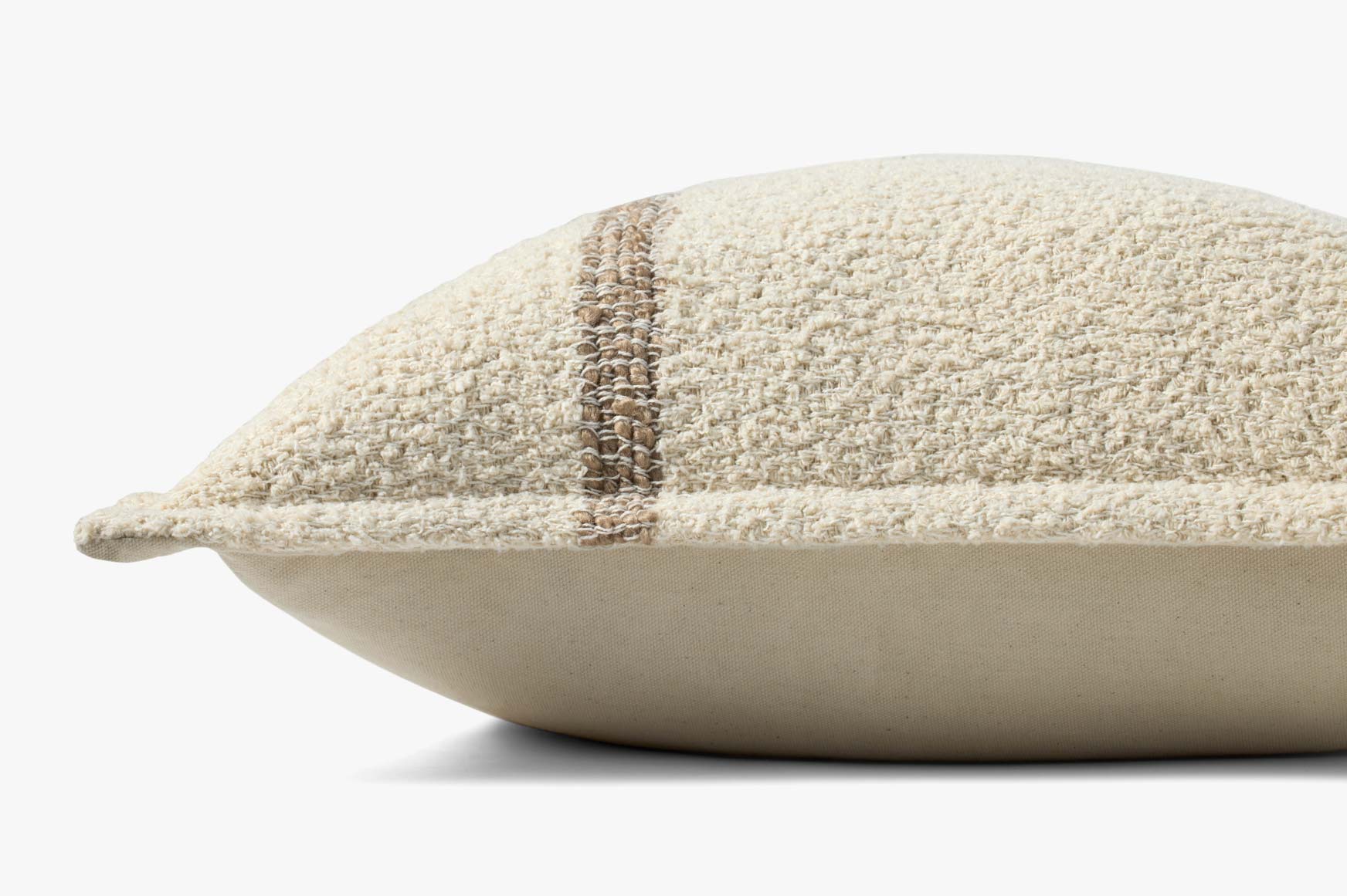 Brigette Romanek x Loloi NOT NAMED Brigette Romanek PBR0014 Natural / Tan Pillow White Cliff Studio Throw Pillows