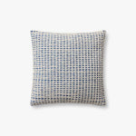 Loloi PLL0119 Blue / Ivory Pillow White Cliff Studio Throw Pillows