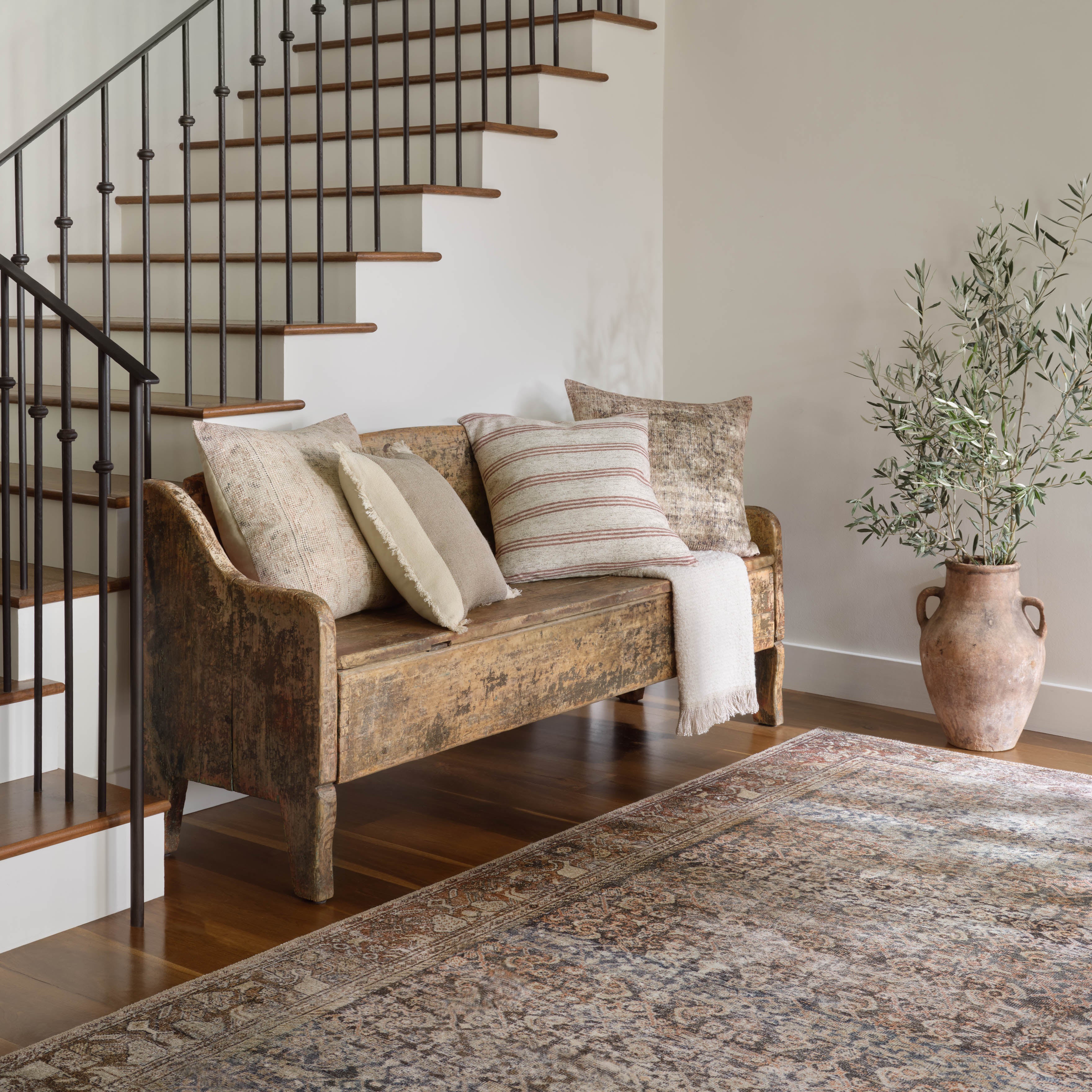 Amber Lewis x Loloi No Name Antique Ivory / Graphite Pillow