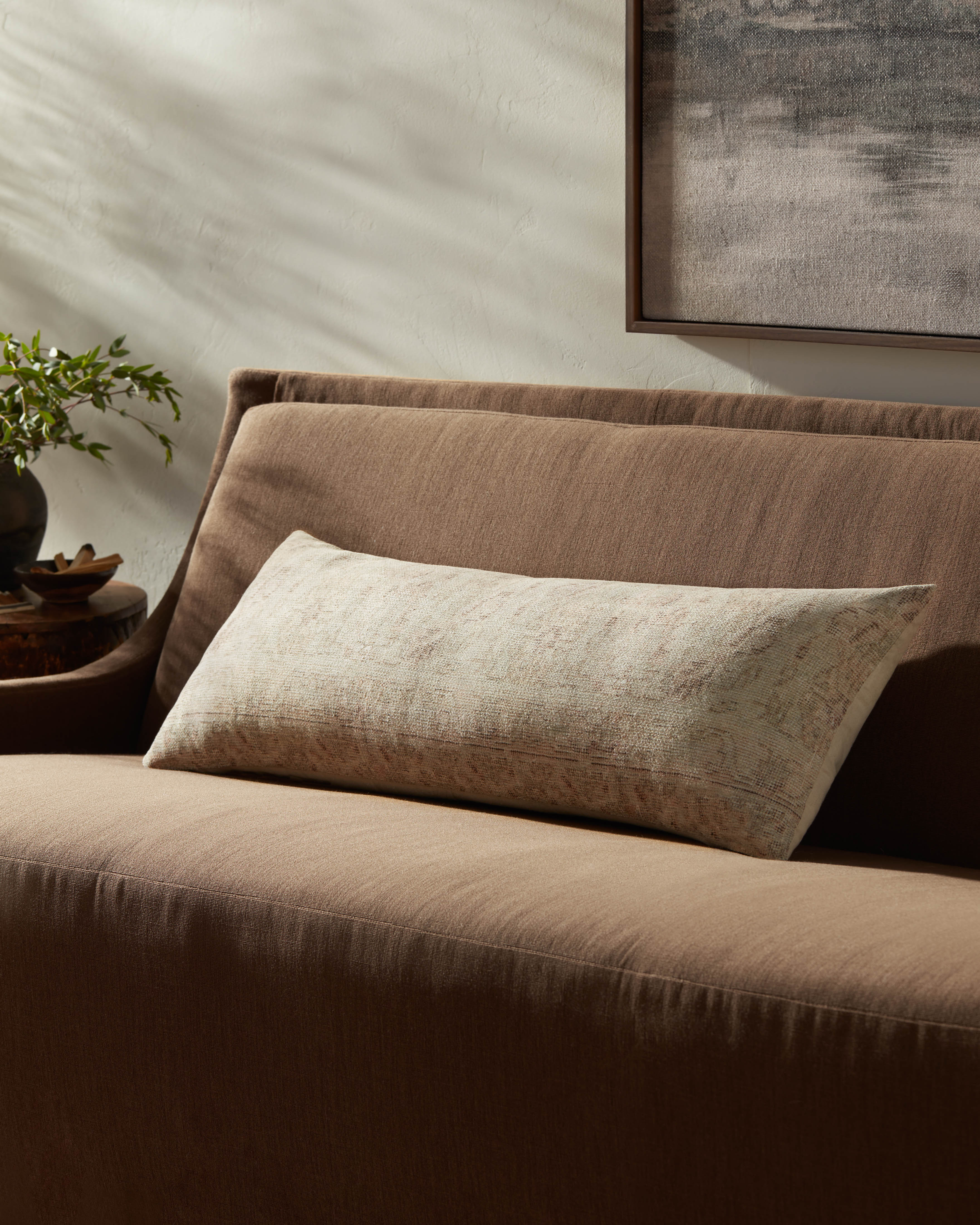 Amber Lewis x Loloi Celestia Natural / Wine Pillow - Image 3