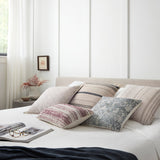 Chris Loves Julia x Loloi PCJ0002 Burgundy / Ivory Pillow White Cliff Studio Throw Pillows