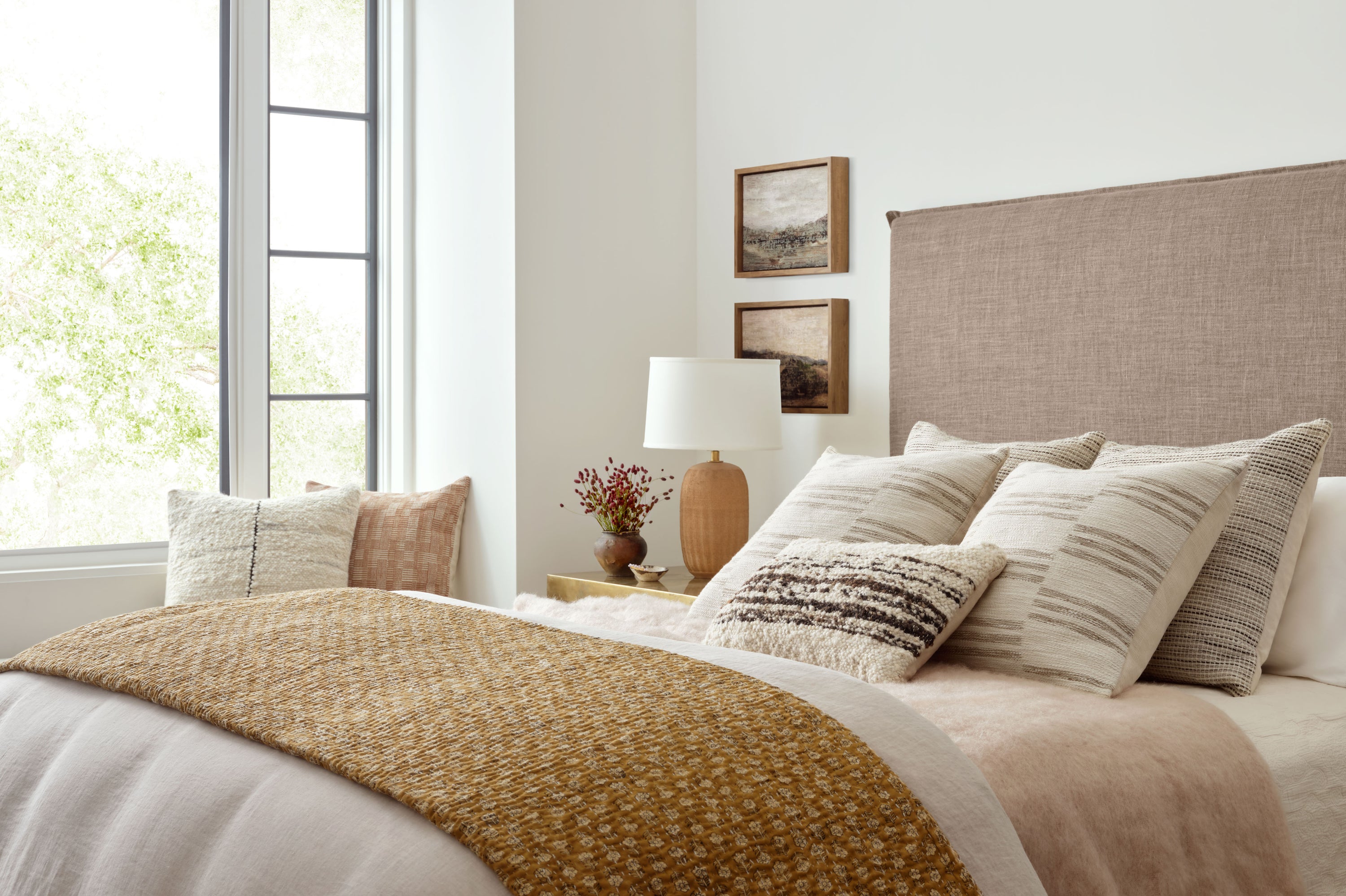Amber Lewis x Loloi Jay Ivory / Sand Pillow - Image 4