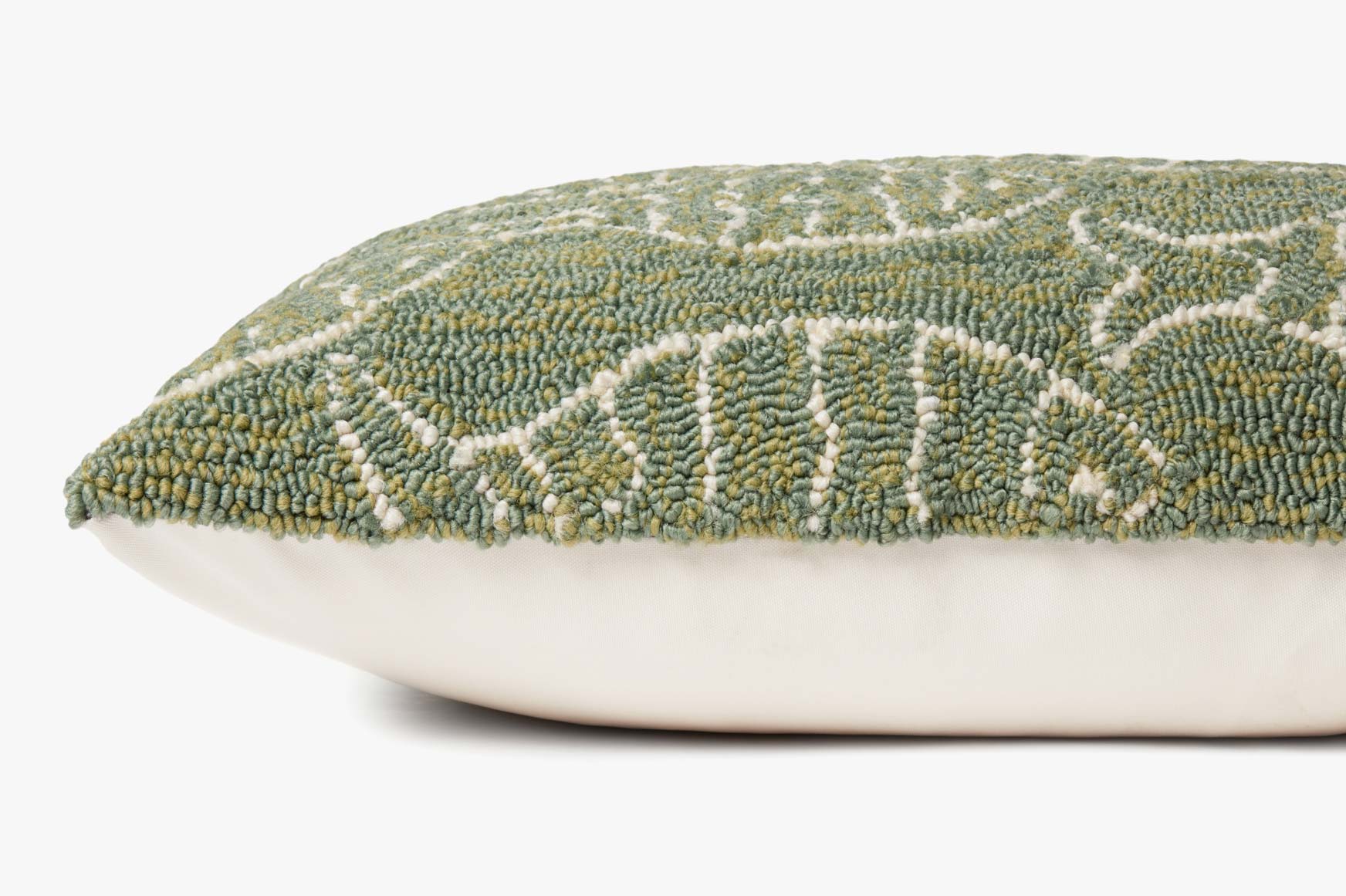 Loloi P0908 Green Pillow White Cliff Studio Throw Pillows