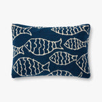 Loloi P0908 Navy Pillow White Cliff Studio Throw Pillows