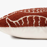 Loloi P0908 Red Pillow White Cliff Studio Throw Pillows