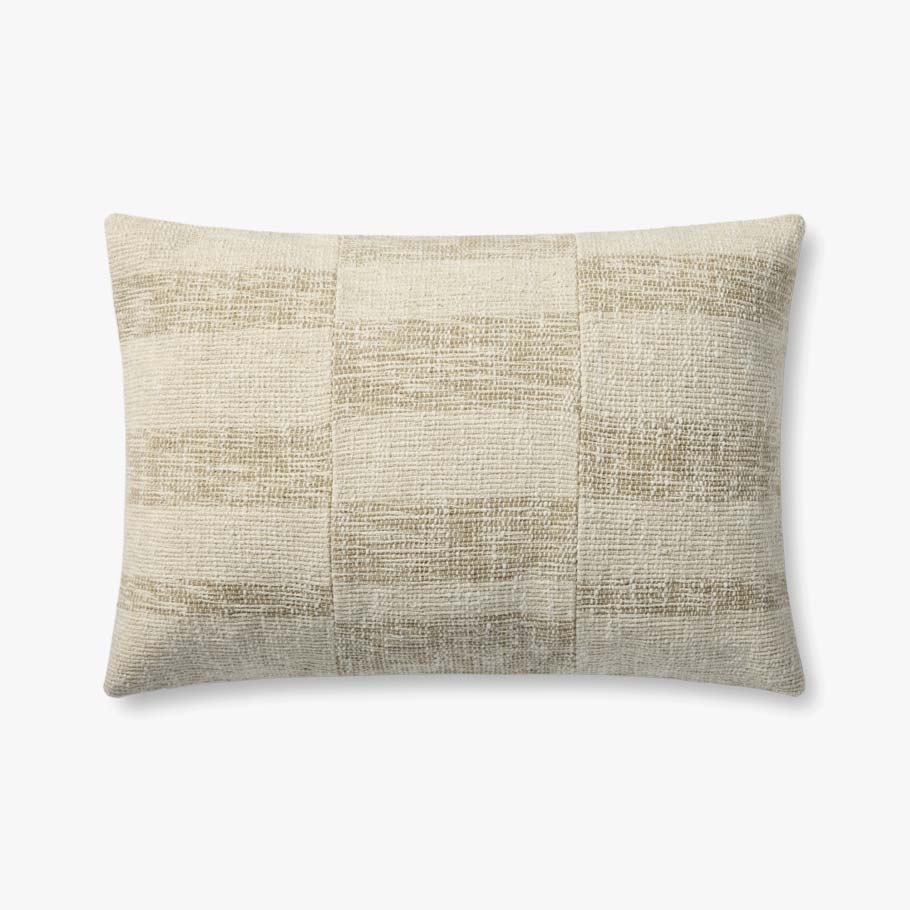 Brigette Romanek x Loloi NOT NAMED Brigette Romanek PBR0007 Beige / Natural Pillow White Cliff Studio Throw Pillows