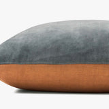 Magnolia Home by Joanna Gaines x Loloi P1153 Denim / Tan Pillow White Cliff Studio Throw Pillows