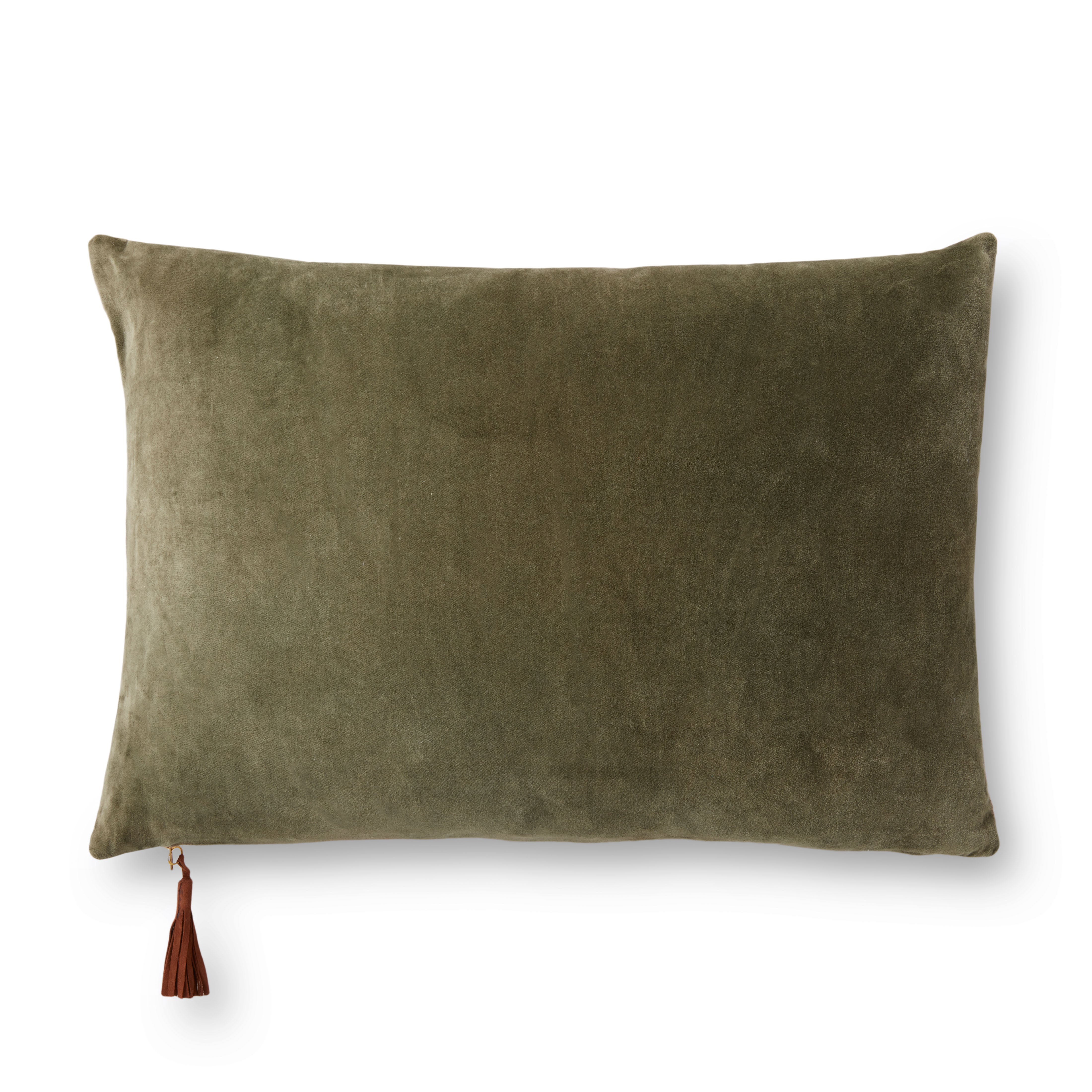 Magnolia Home by Joanna Gaines x Loloi No Name Moss / Beige Pillow