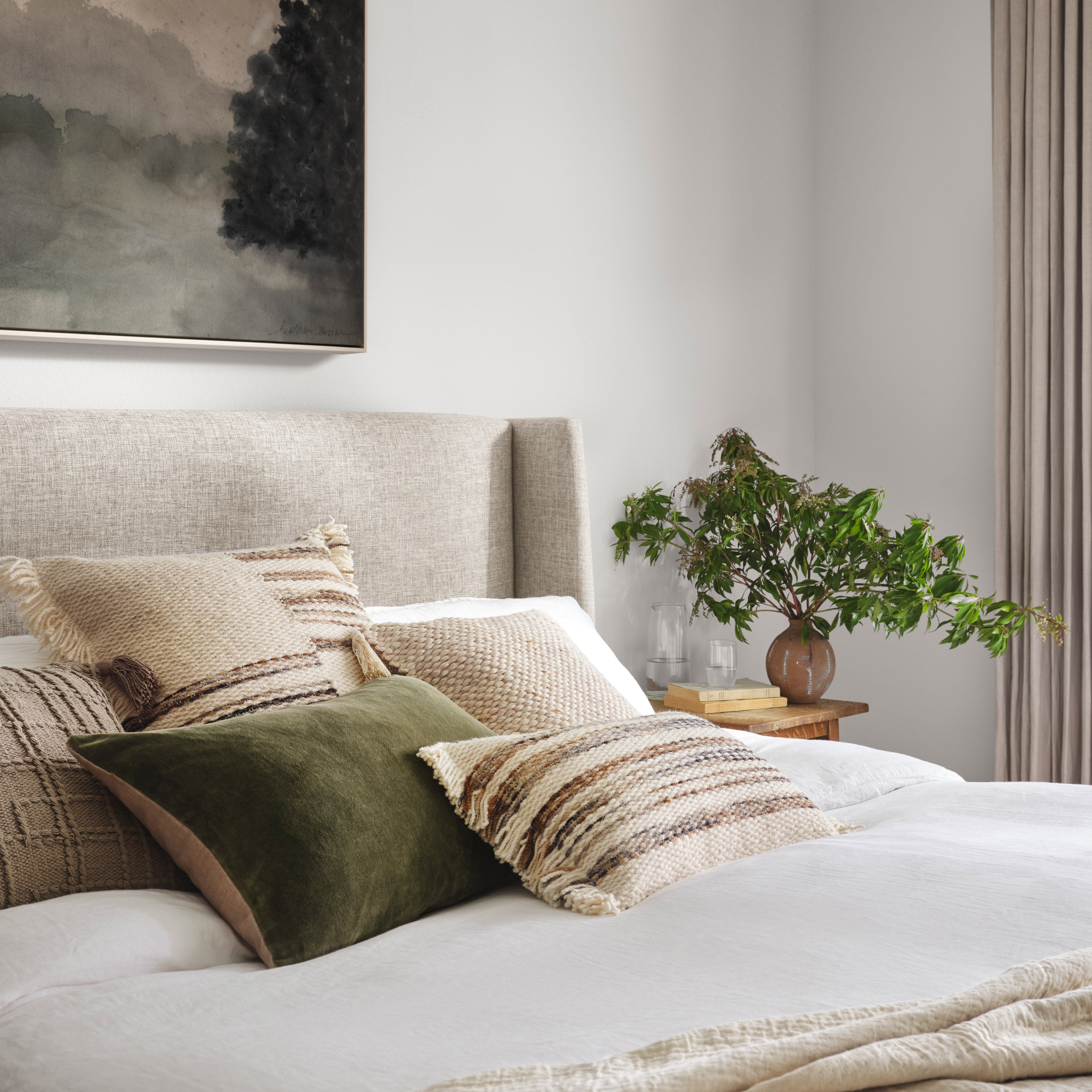 Magnolia Home by Joanna Gaines x Loloi No Name Moss / Beige Pillow - Image 2