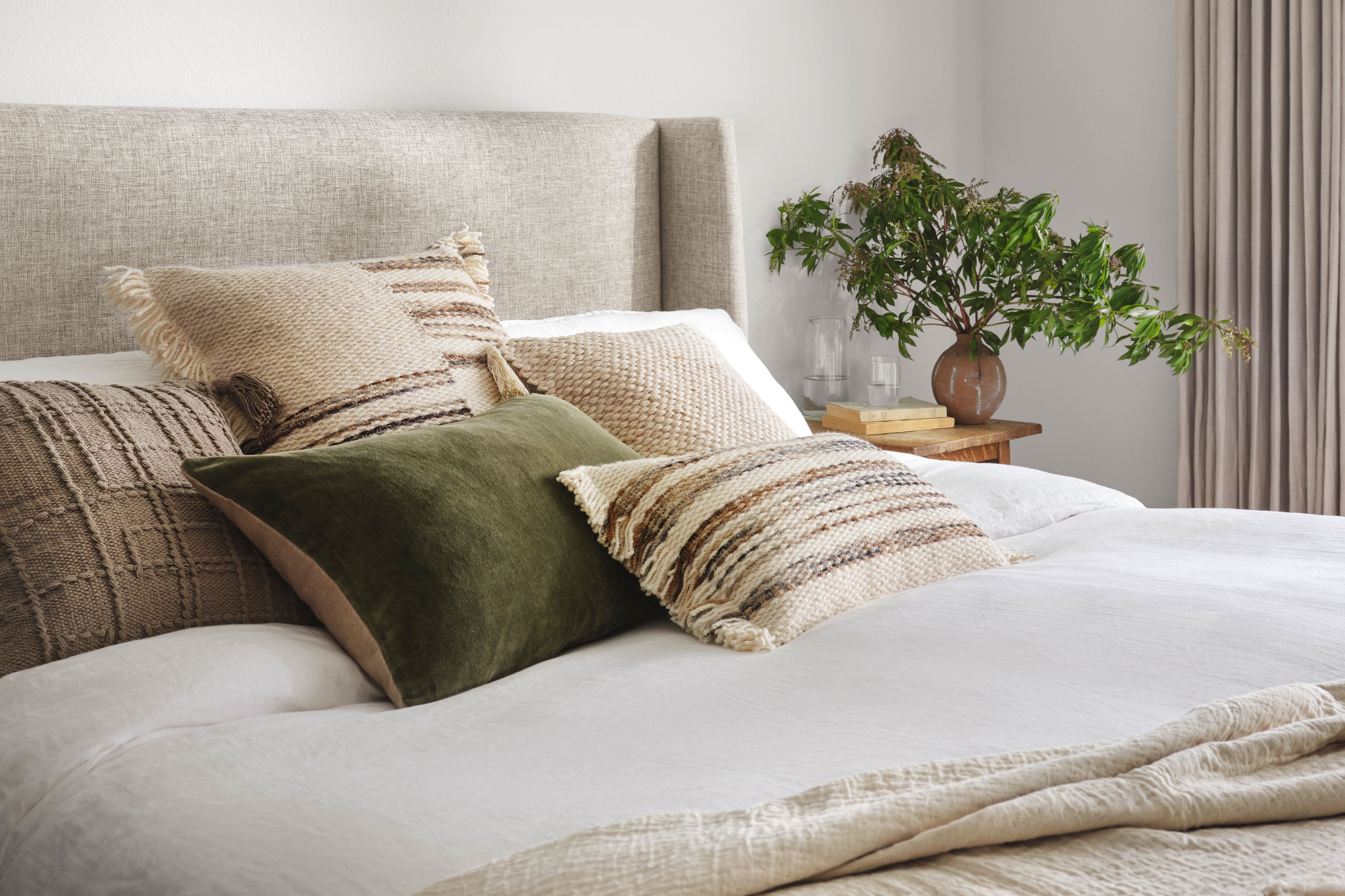 Magnolia Home by Joanna Gaines x Loloi No Name Moss / Beige Pillow - Image 3