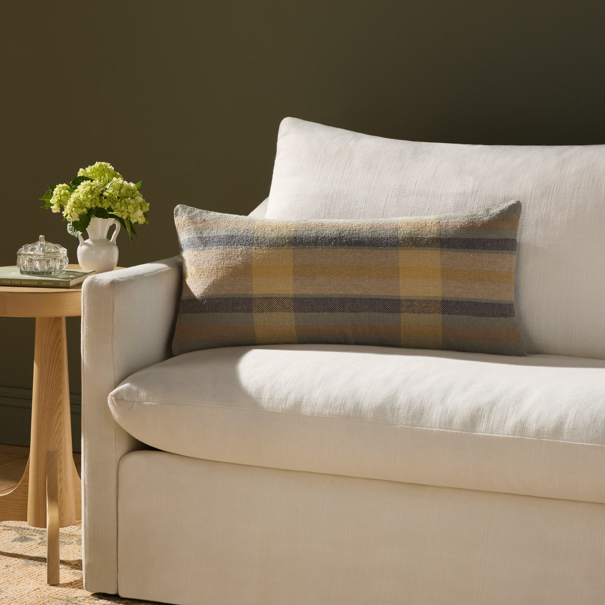 Chris Loves Julia x Loloi Andi Yellow / Blue Pillow White Cliff Studio Throw Pillows