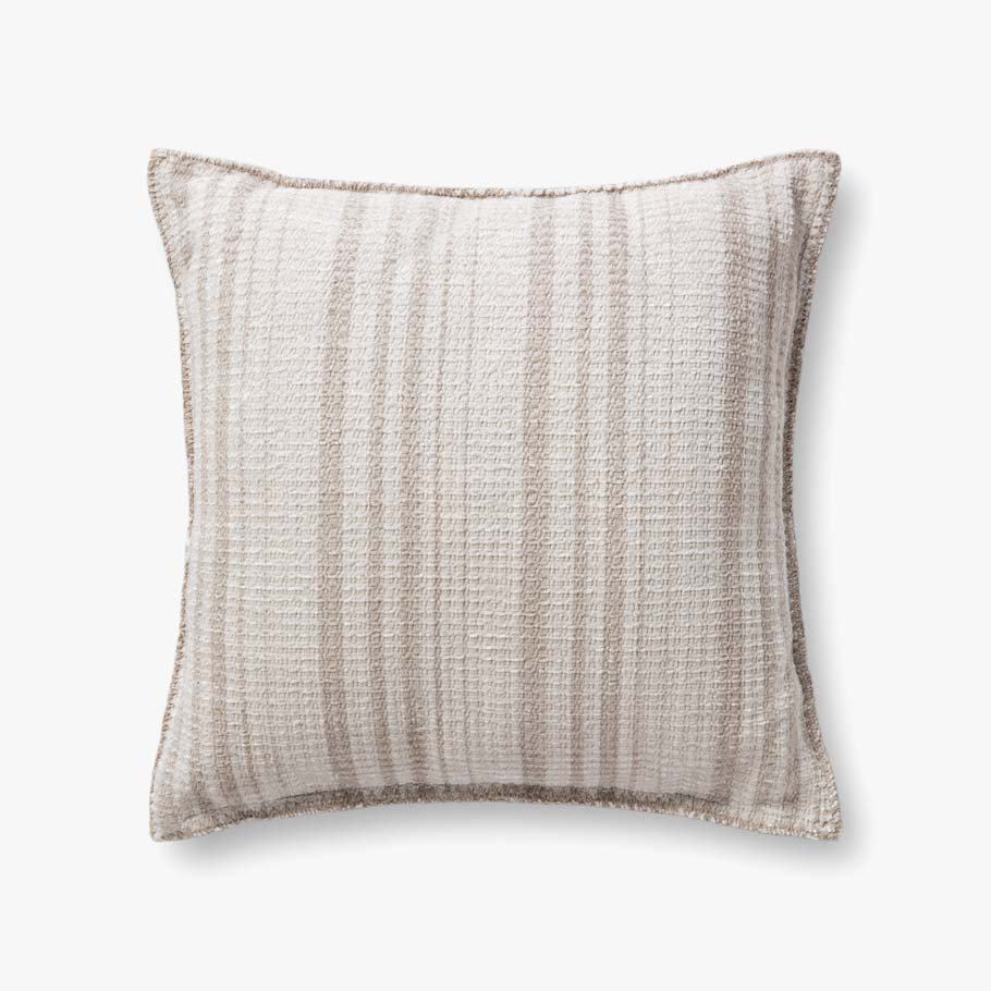 Chris Loves Julia x Loloi PCJ0004 Ivory / Beige Pillow White Cliff Studio Throw Pillows