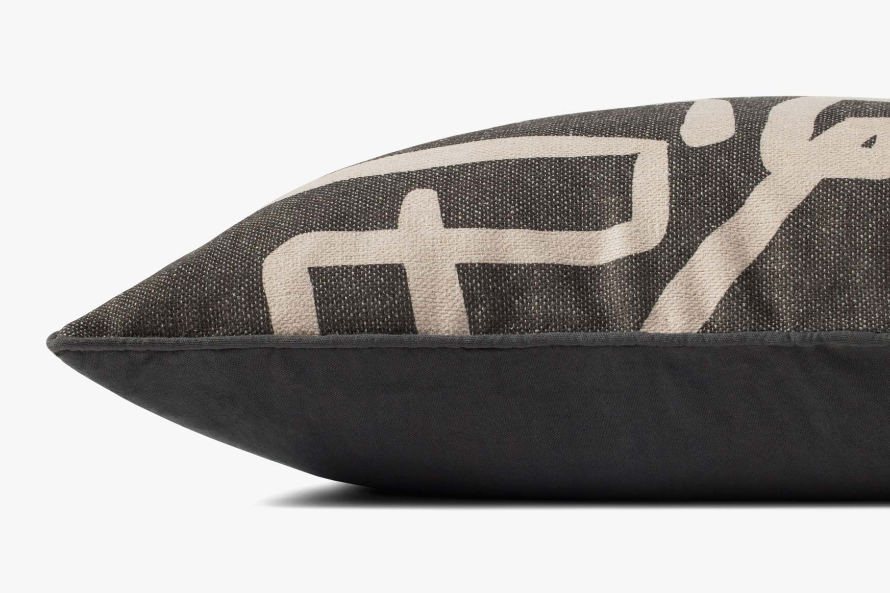 Brigette Romanek x Loloi NOT NAMED Brigette Romanek PBR0010 Charcoal / Natural Pillow White Cliff Studio Throw Pillows