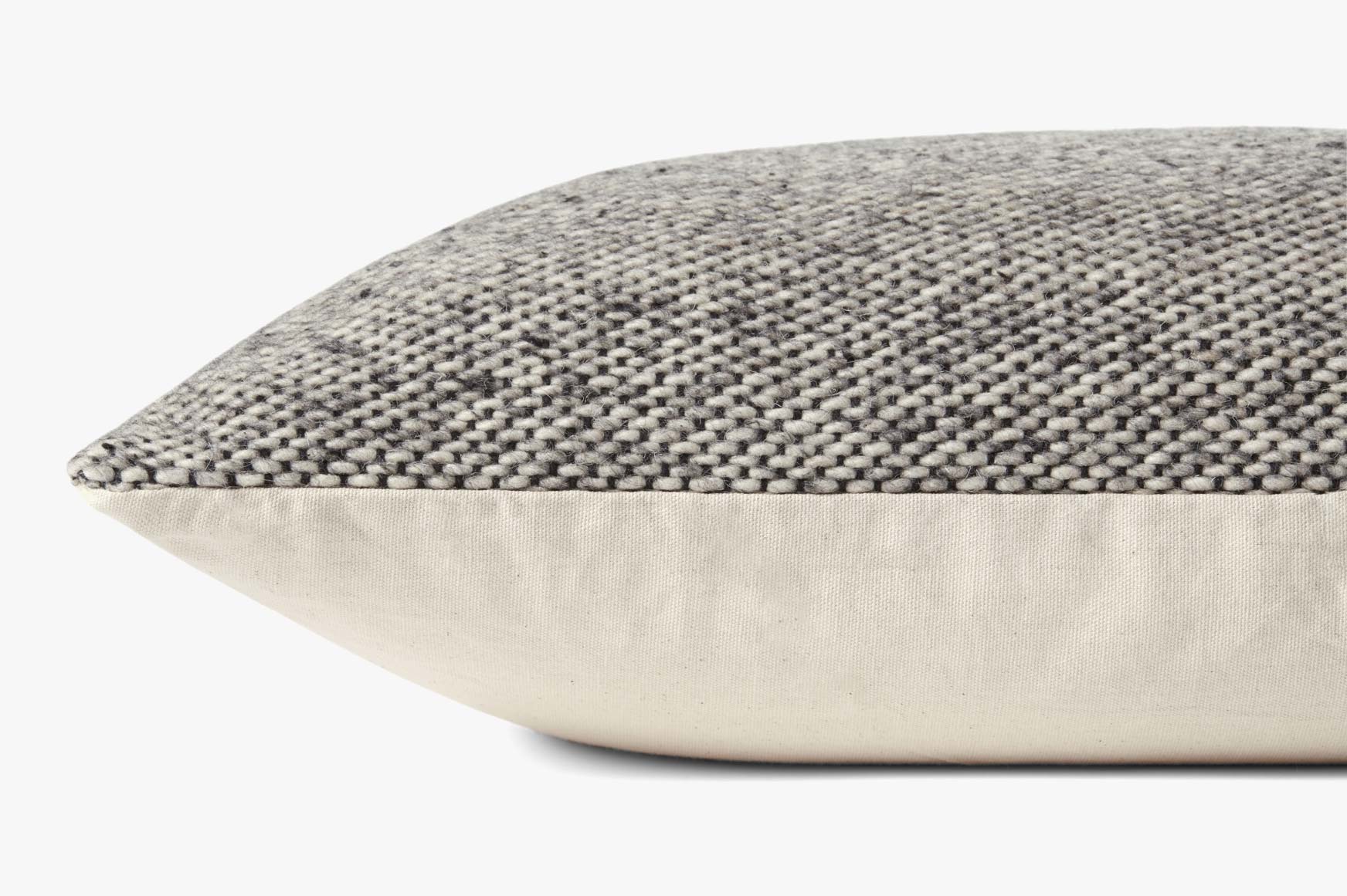 Amber Lewis x Loloi Claudette Charcoal / Grey Pillow White Cliff Studio Throw Pillows