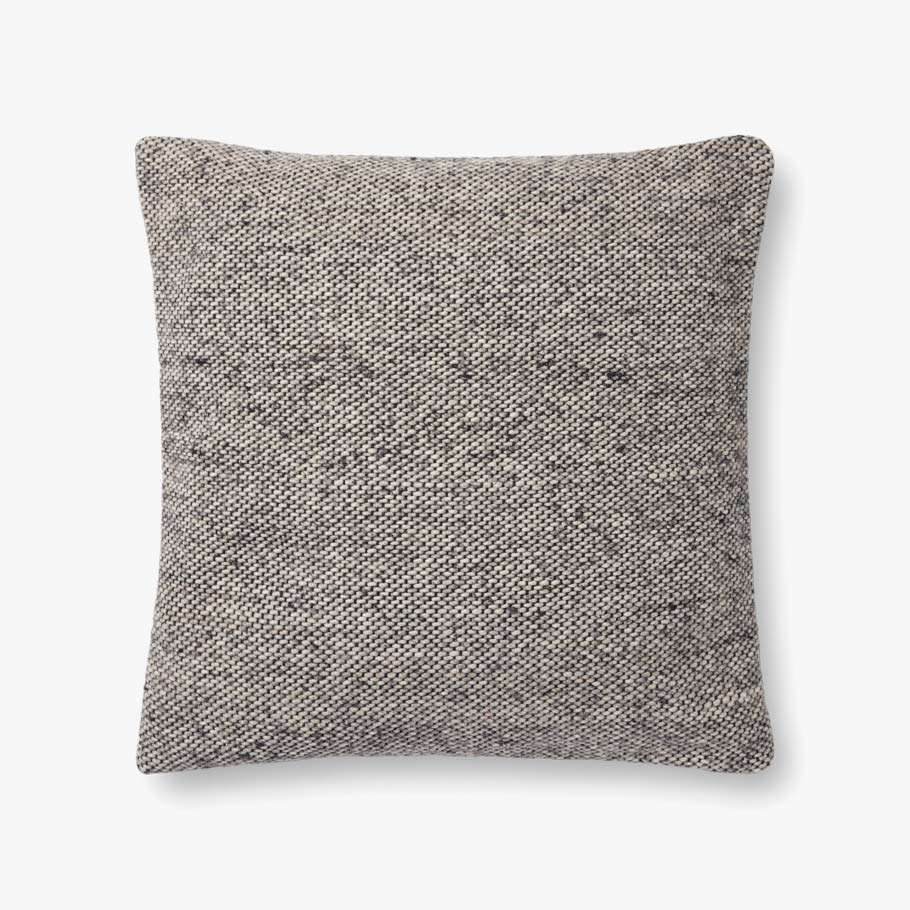 Amber Lewis x Loloi Claudette Charcoal / Grey Pillow White Cliff Studio Throw Pillows