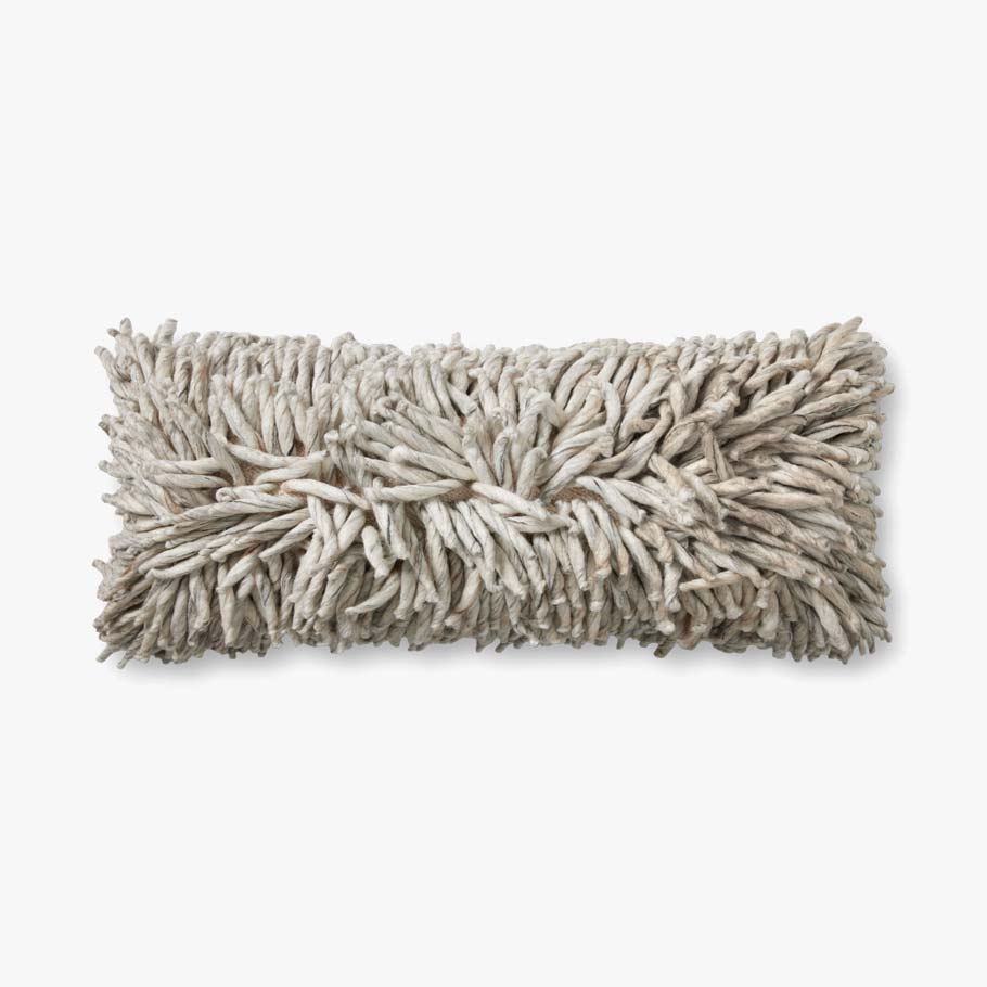 Loloi PLL0103 Silver Pillow White Cliff Studio Throw Pillows