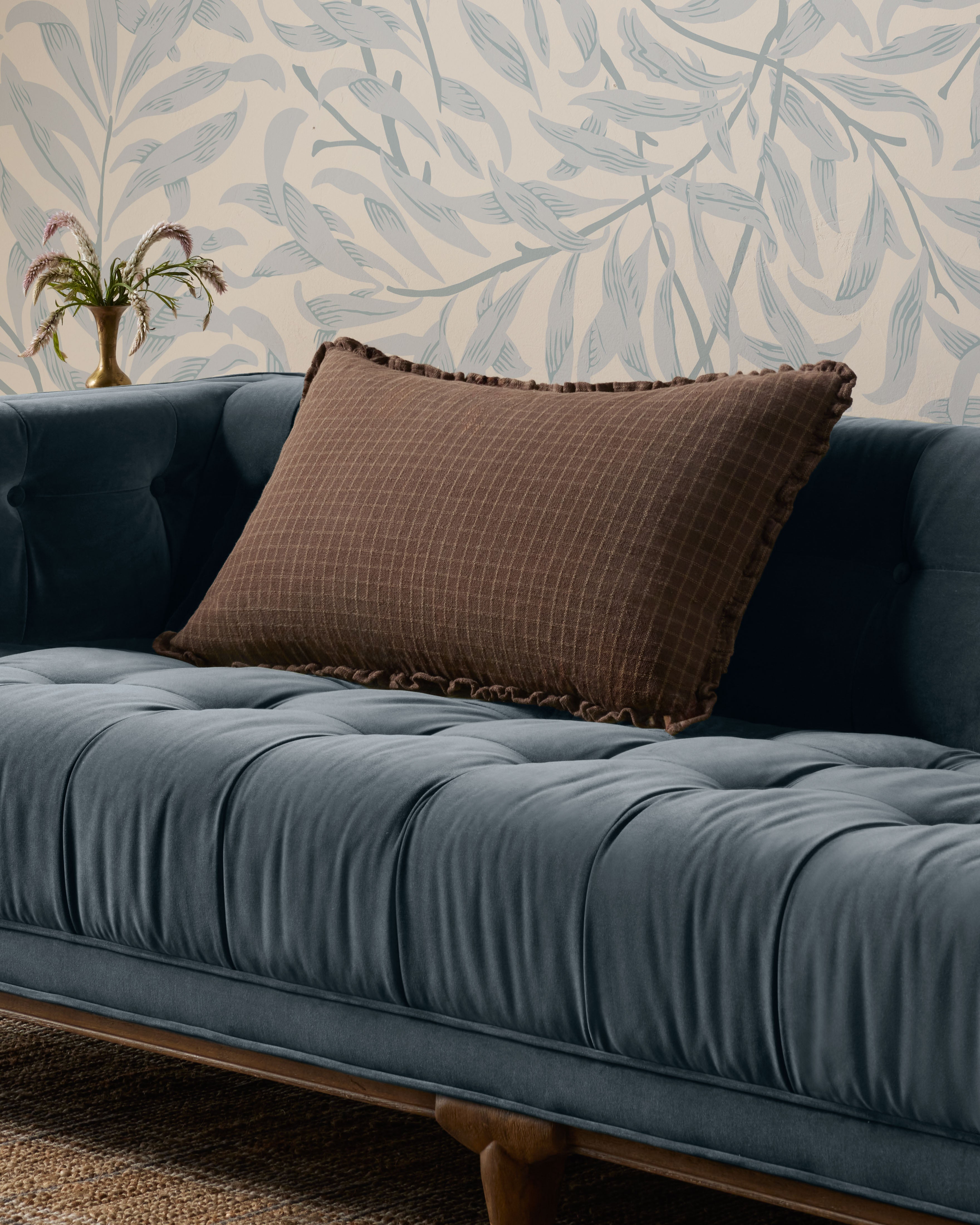 Chris Loves Julia x Loloi Dinah Chocolate  / Latte Pillow - Image 3