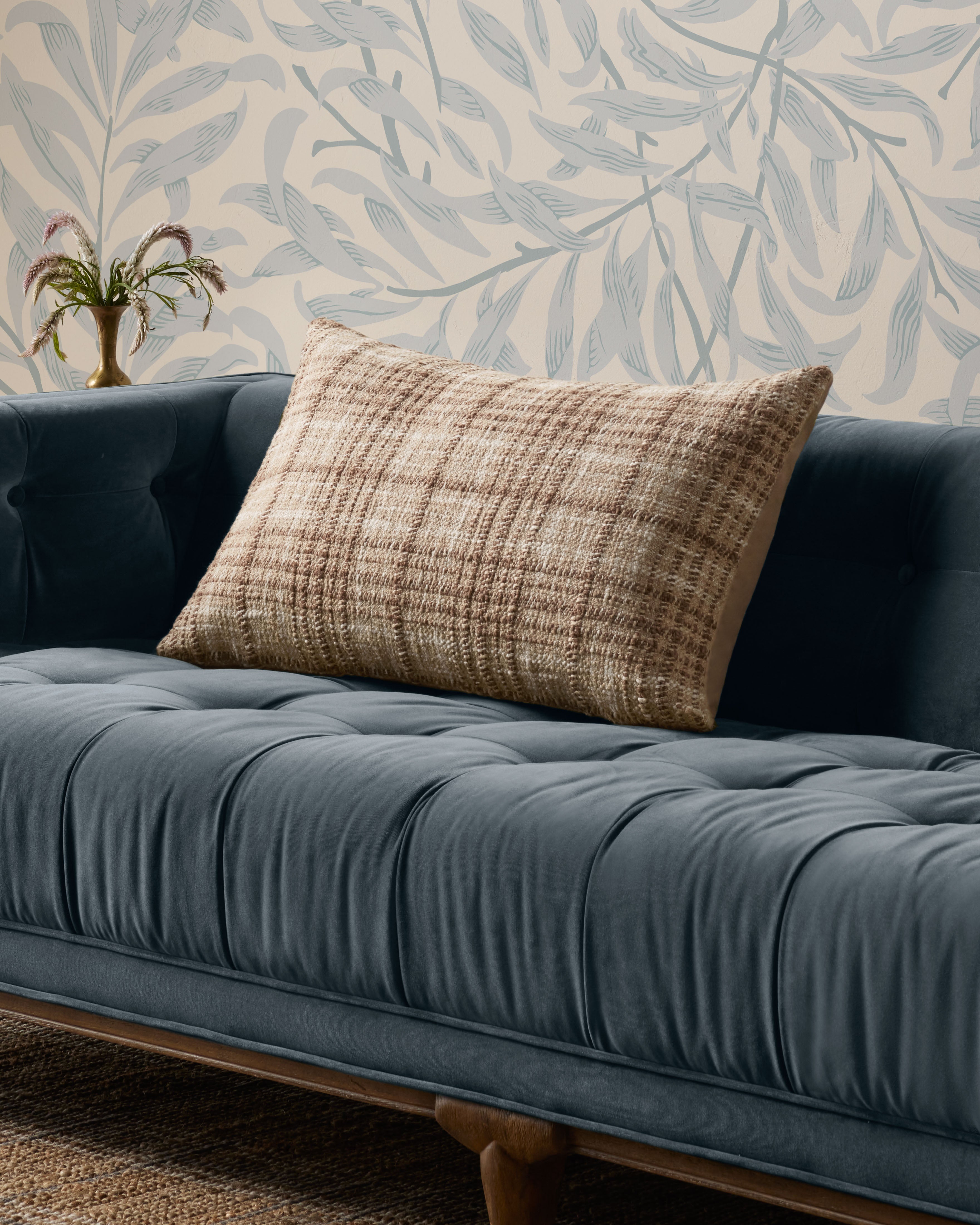 Chris Loves Julia x Loloi Beau Brown  / Ivory Pillow - Image 4