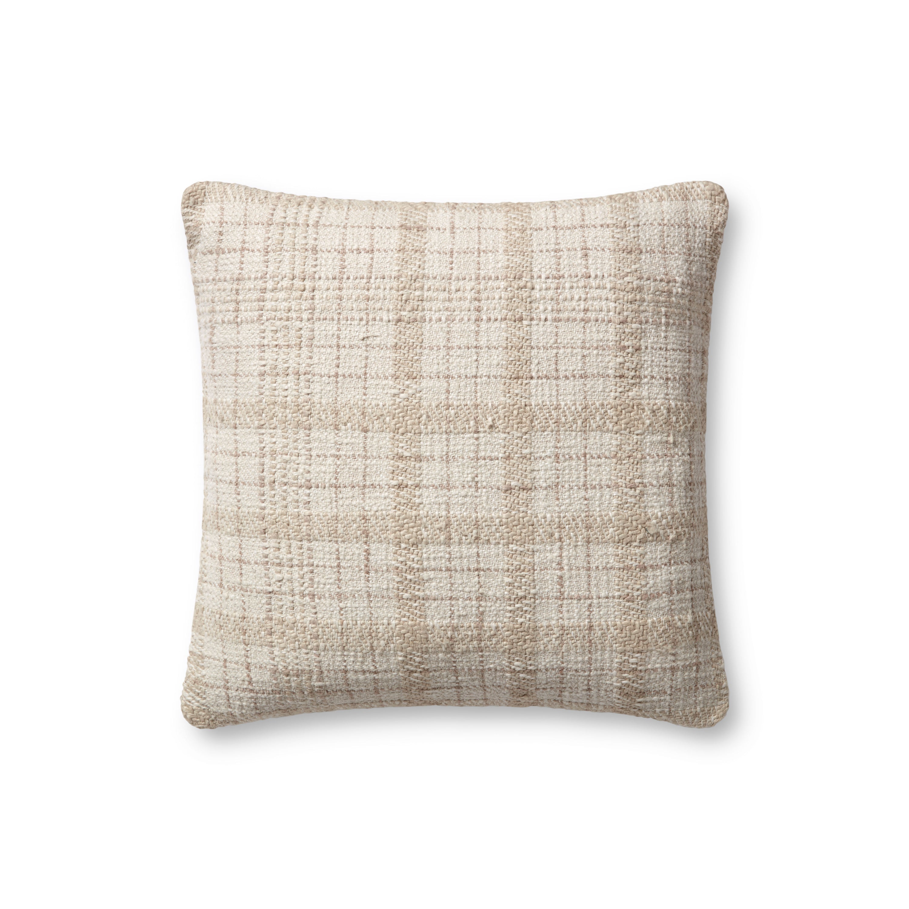 Chris Loves Julia x Loloi Fern Ivory  / Beige Pillow